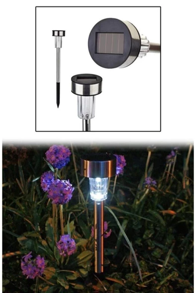 KULVARAVM Solar Bahçe Işığı Güneş Enerjili Bahçe Lamba Saplamalı Lamba Solar Bahçe Aydınlatma 5'li - 4