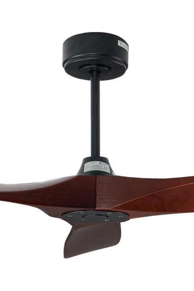 Alsanfan İzmir Siyah Motorlu Kızıl Kanatlı Aydınlatmasız Uzaktan Kumandalı 177cm Tavan Vantilatörü - Resim 2