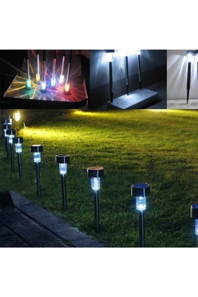 KULVARAVM Solar Bahçe Işığı Güneş Enerjili Bahçe Lamba Saplamalı Lamba Solar Bahçe Aydınlatma 5'li - 3