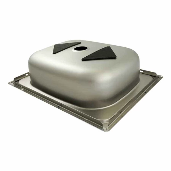 Paslanmaz Krom Evye Ankastre Eviye 40x50 Sifon Dahildir - 2