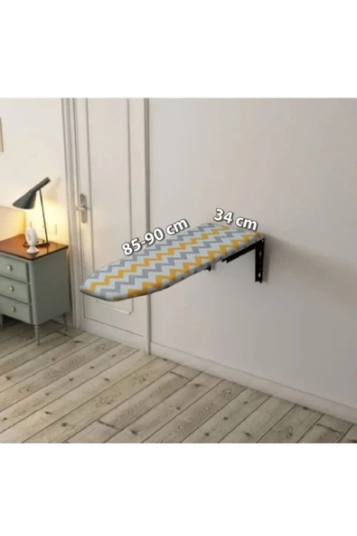 KULVARAVM Duvara Monte Katlanır Ütü Masası Gri 90cm Ütü Masası - 3