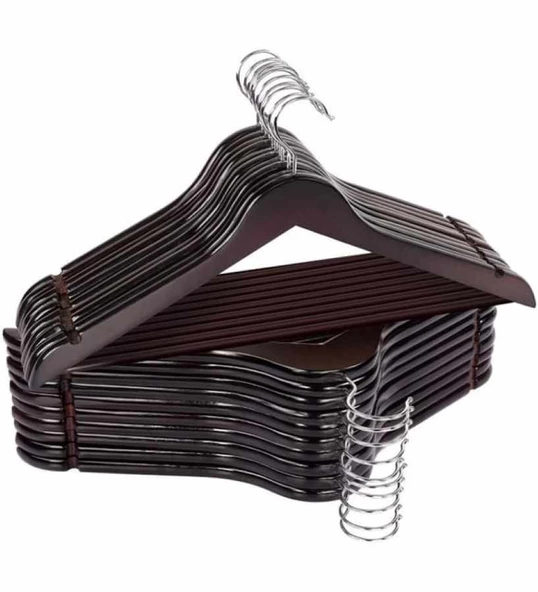 KULVARAVM 24 Adet Plastik Elbise Askısı Siyah - 3