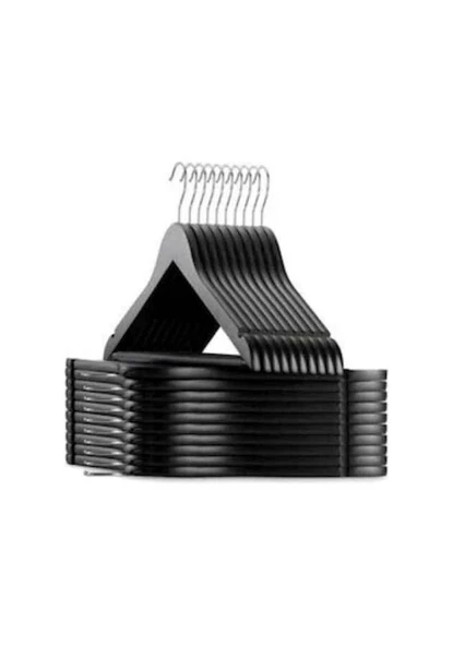 KULVARAVM 24 Adet Plastik Elbise Askısı Siyah - 2