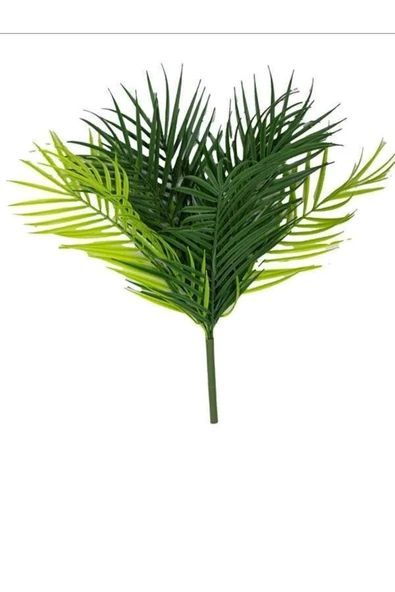 KULVARAVM Yapay Çiçek Palmiye Areka Yapay Bitki Salon Çiçeği 9 Yaprak 50cm Saksı Dahil Değildir - 2