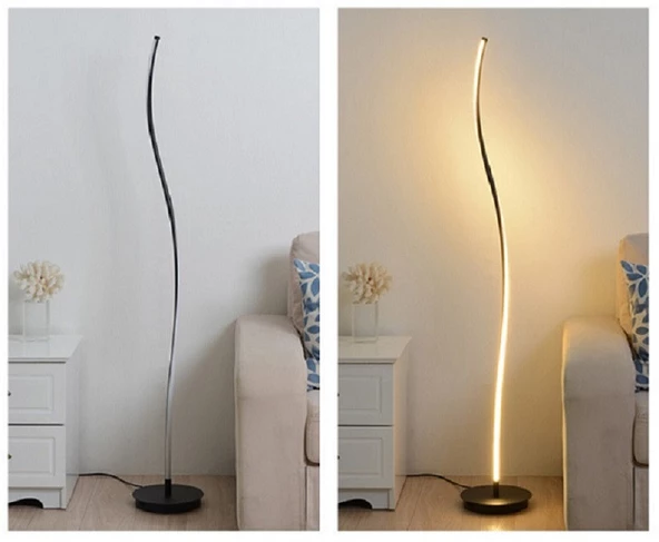 Dimli / Kıvrımlı / 150 cm / Lambader / Antrasit Gövde / 3 Renk Işık / 3 Yıl Garanti - 4