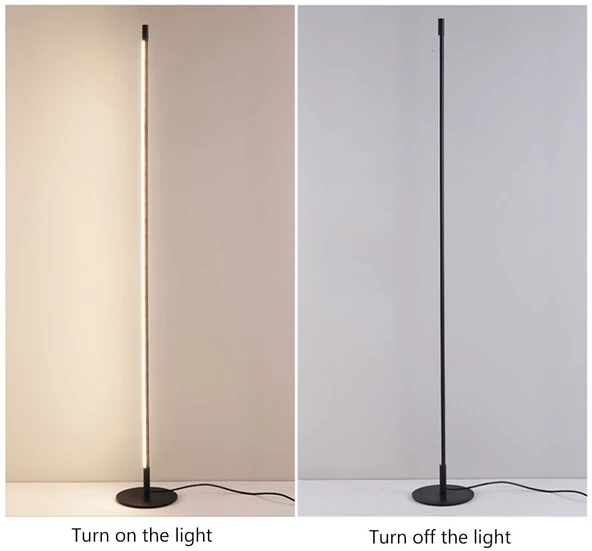 Dimli / Düz / 150 cm / Lambader / Antrasit Gövde / 3 Renk Işık / 3 Yıl Garanti - 7