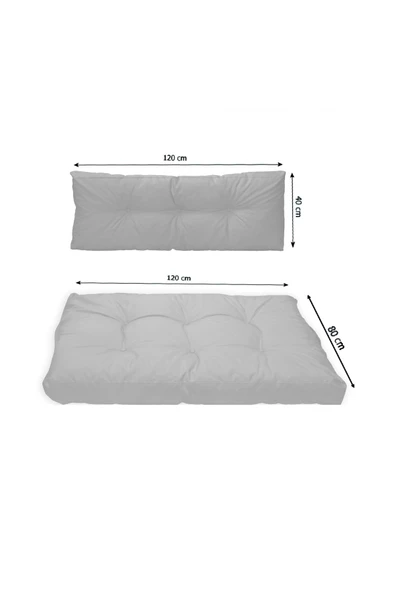 EVOKE Dış Ve Iç Mekan Yer&palet Minderi Minder Seti Takımı 2 Li Mor - 5