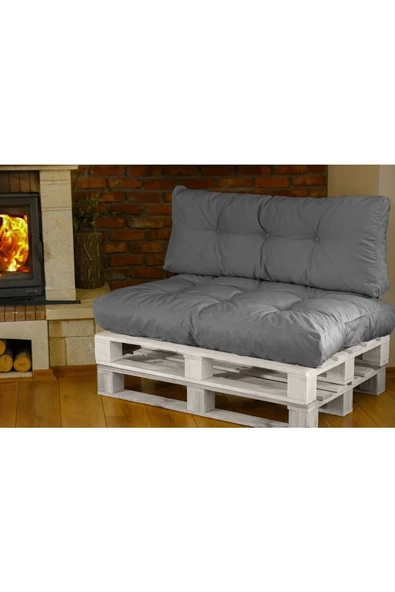 EVOKE Kış Bahçesi Dış Ve Iç Mekan Palet Minderi, Yer Minderi, Bahçe Minderi, Minder Takımı 2 Li