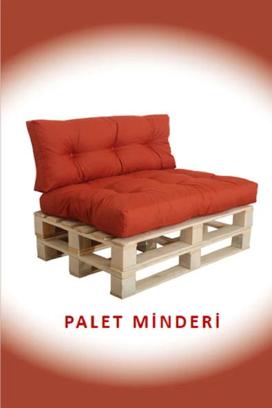 EVOKE Kış Bahçesi, Balkon Minderi, Oturma Ve Yer Minderi Iç Ve Dış Mekan Palet Minderi - Kiremit