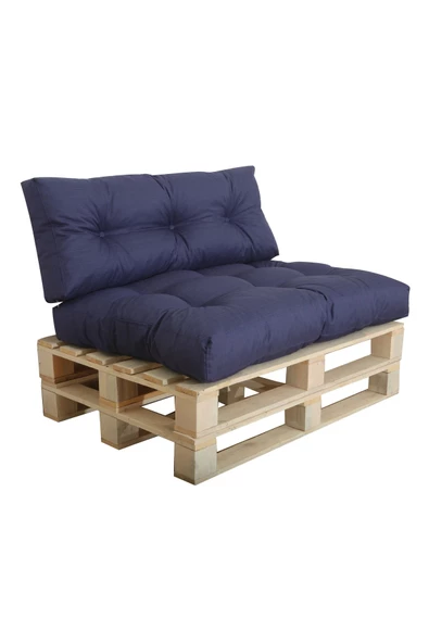 EVOKE Kış Bahçesi, Balkon Minderi, Oturma Ve Yer Minderi Iç Ve Dış Mekan Palet Minderi -lacivert - 2