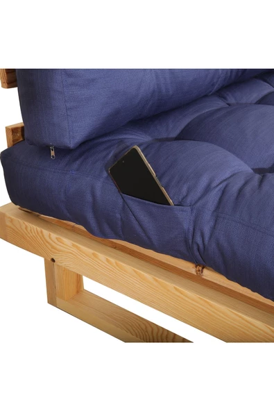 EVOKE Kış Bahçesi, Balkon Minderi, Oturma Ve Yer Minderi Iç Ve Dış Mekan Palet Minderi -lacivert - 6