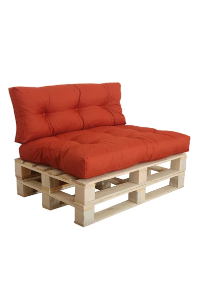 EVOKE Kış Bahçesi, Balkon Minderi, Oturma Ve Yer Minderi Iç Ve Dış Mekan Palet Minderi - Kiremit - 2