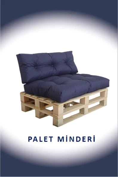 EVOKE Kış Bahçesi, Balkon Minderi, Oturma Ve Yer Minderi Iç Ve Dış Mekan Palet Minderi -lacivert