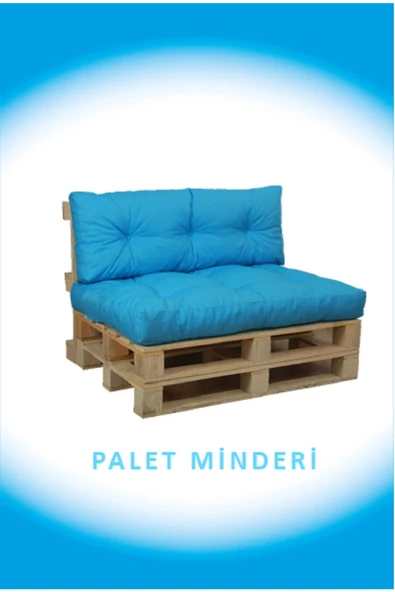 EVOKE Dış Ve Iç Mekan Palet Minderi Minder Seti Takımı 2 Li Turkuaz - 2