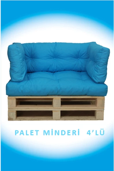 EVOKE Dış Ve Iç Mekan Palet Bahçe Balkon Havuz Başı Yer Minderi Koltuk Minderi Takımı