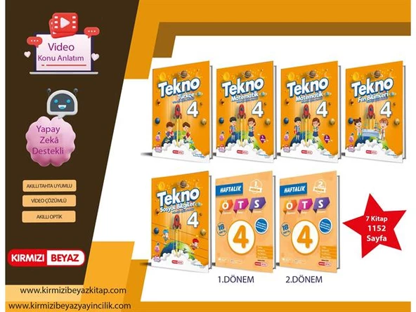 Kırmızı Beyaz Yayınları 4. Sınıf Tekno Set 7 Kitap