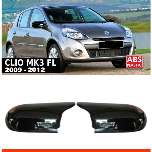 RENAULT CLİO 3 HB 2009-2012 UYUMLU PARLAK SİYAH BATMAN AYNA KAPAĞI ürün görseli