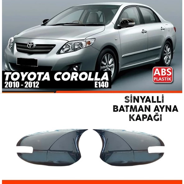 TOYOTA COROLLA 2010-2012 UYUMLU PARLAK SİYAH BATMAN AYNA KAPAĞI