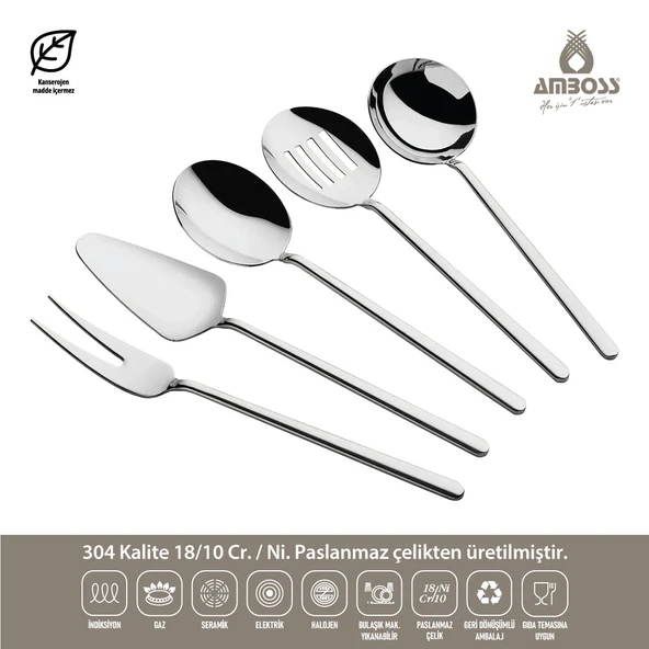 Amboss 13 Parça Paslanmaz Çelik Stone Tencere Seti - Resim 3