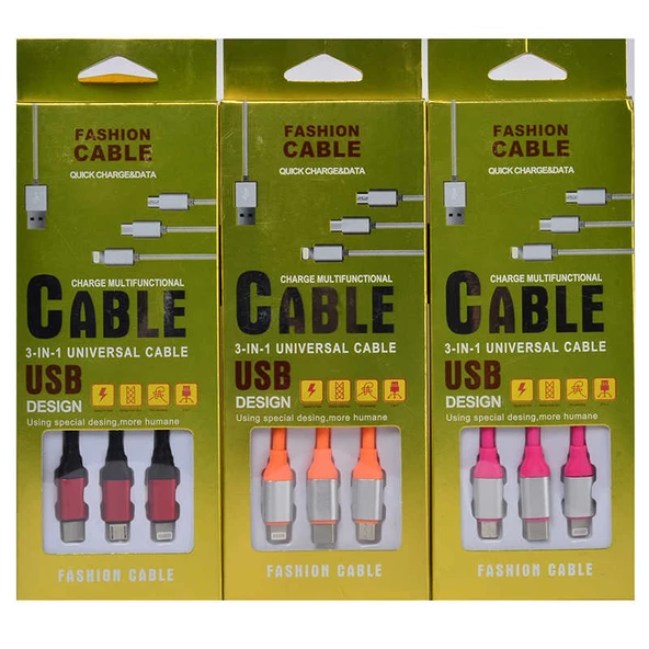 Suffie MTL 3 in 1 Usb Kablo - 6