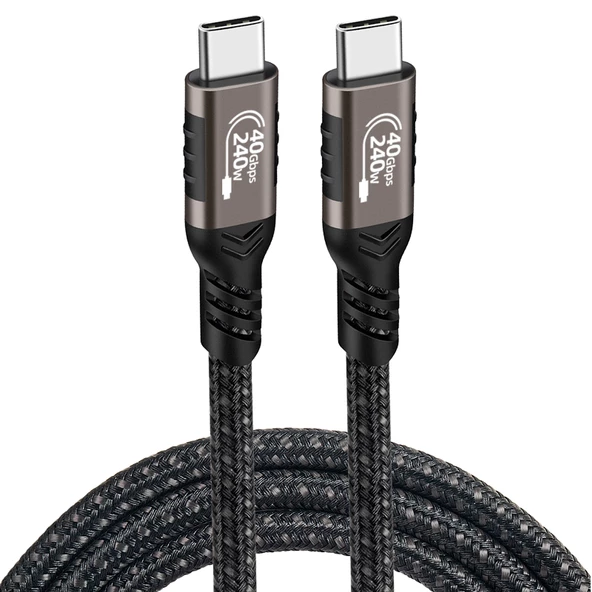 QG01 Type-C to Type-C USB4 PD Data Kablosu 240W 40Gbps 8K@60Hz 1.5 Metre - 4