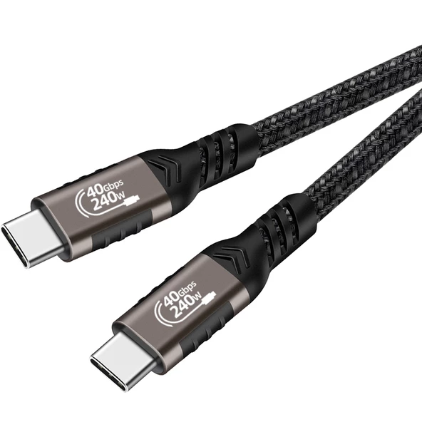 QG01 Type-C to Type-C USB4 PD Data Kablosu 240W 40Gbps 8K@60Hz 1.2 Metre