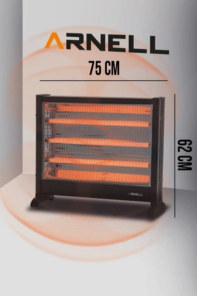 Elektrikli Isıtıcı Quartz Ev Ve Ofis Oda Tipi Soba 3 Çubuklu Yüksek Ve Güvenli Isıtma Çözümü 2700 W - 3