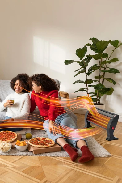 Elektirikli Isıtıcı Quartz Masa Altı 3 Çubuklu Güvenli Ve Enerji Tasarruflu 1200 Watt - 4