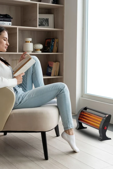 Elektirikli Isıtıcı Quartz Masa Altı 3 Çubuklu Güvenli Ve Enerji Tasarruflu 1200 Watt - 5