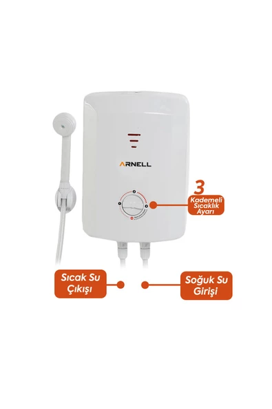 Şofben Elektirikli Ani Su Isıtıcısı Banyo Ve Mutfak Şofbeni -7500 Watt - 3