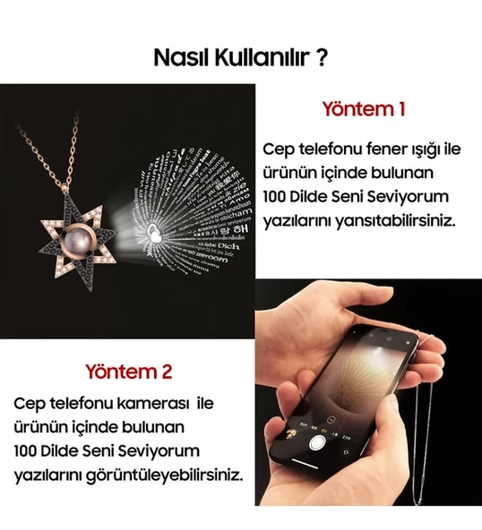 Kadın Gümüş Kolye - Sevgiliye 100 Dilde Seni Seviyorum Yazılı Gümüş Kolye Altın Kaplama - 9