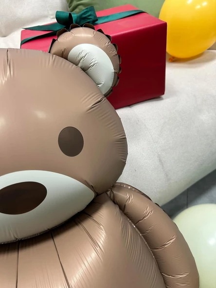 Retro Büyük Ayı Folyo Balon 90x65 cm - Resim 3
