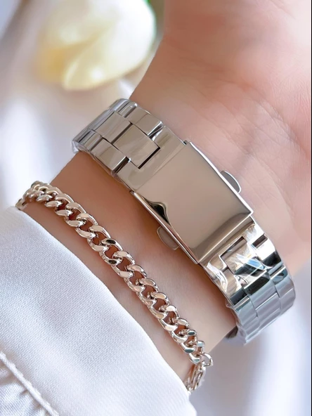 Tom Jones Çelik Kordon Kararma Renk Atma Yapmaz 3 Atm Suya Dayanıklı Kadın Kol Saati BTJ.1.2171.01 - Resim 3