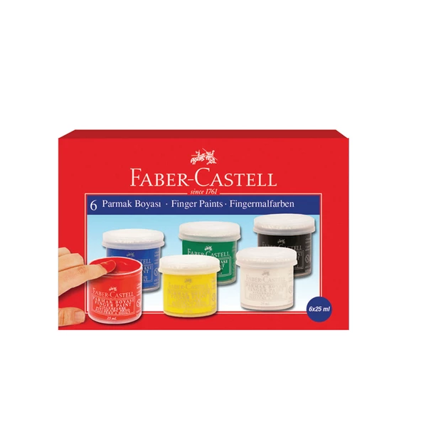Faber Castell 6x25ml Şişe Parmak Boya / 5170160402000
