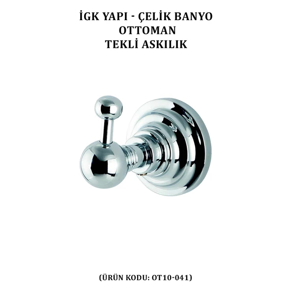 İGK YAPI - ÇELİK BANYO OTTOMAN TEKLİ ASKILIK (OT10-041) - 2