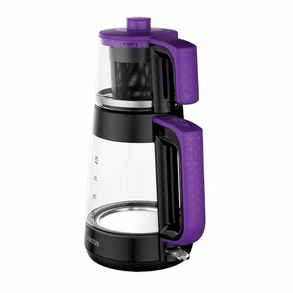 Altus Al 796 S Cam Çay Makinesi Siyah Mor Çaycı Altus - 2