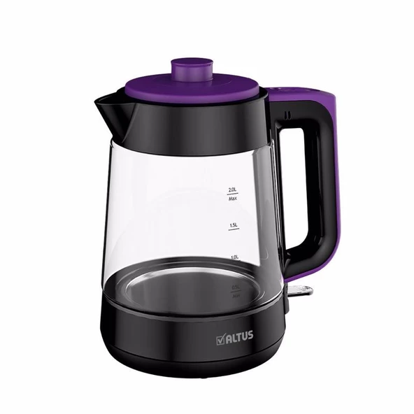Altus Al 796 S Cam Çay Makinesi Siyah Mor Çaycı Altus - 4