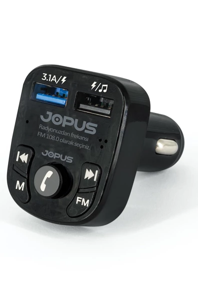 Jopus F8 Fm Transmitter Bluetooth Araç Kiti 4.0 Micro Sd Usb Yüksek Hızlı Şarj