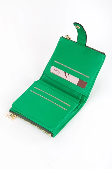 Monalisa Home Yeşil  Kartlıklı Suni Deri  CÜZDAN - Resim 3