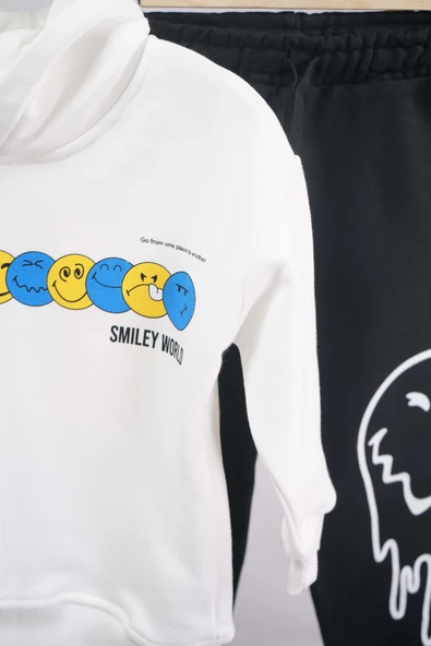 ERKEK ÇOCUK OKULA DÖNÜŞ KAPŞONLU PAMUK EŞOFMAN TAKIMI - 11