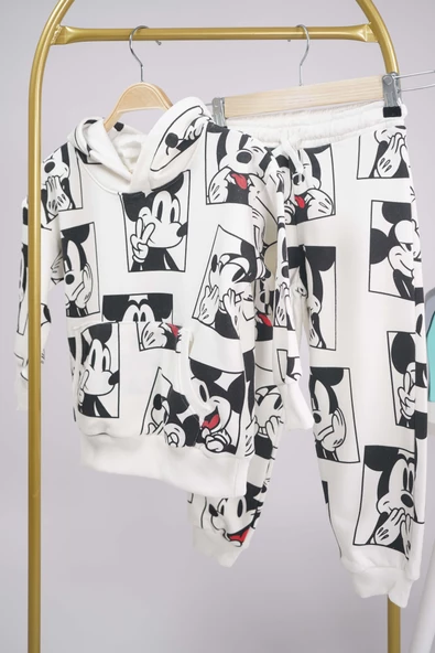 ERKEK ÇOCUK OKULA DÖNÜŞ KAPŞONLU PAMUK EŞOFMAN TAKIMI - 7