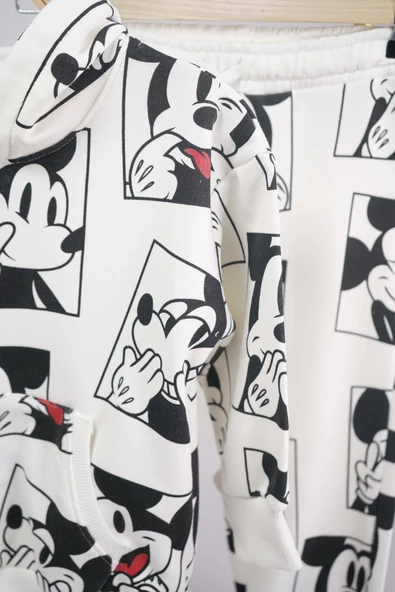 ERKEK ÇOCUK OKULA DÖNÜŞ KAPŞONLU PAMUK EŞOFMAN TAKIMI - 8