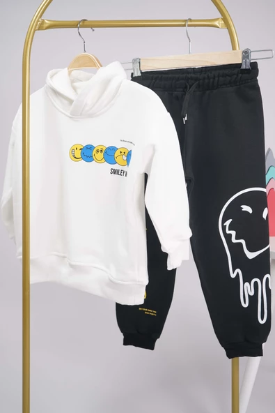 ERKEK ÇOCUK OKULA DÖNÜŞ KAPŞONLU PAMUK EŞOFMAN TAKIMI - 10