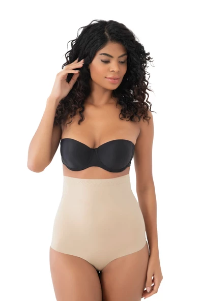 Yüksek Bel Lazer Kesim Kaydırmaz  Toparlayıcı Slip Korse - 5
