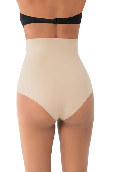 Yüksek Bel Lazer Kesim Kaydırmaz  Toparlayıcı Slip Korse - 7