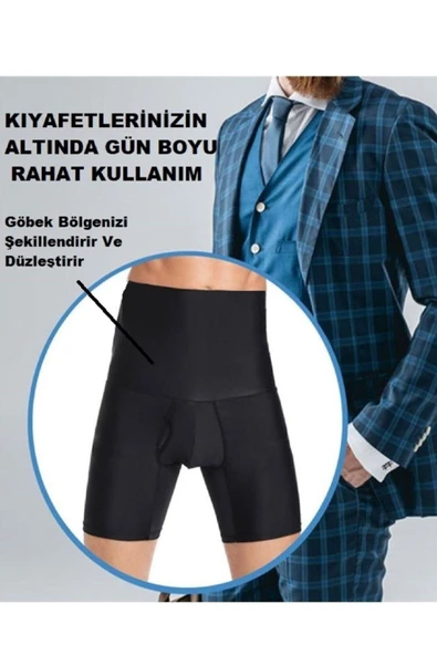 Erkek  2'li Set Korse Atlet Ve Boxer Korse  Korse  2li Set - 9