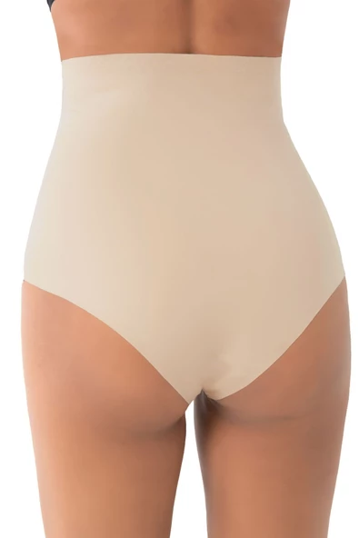 Yüksek Bel Lazer Kesim Kaydırmaz  Toparlayıcı Slip Korse - 8