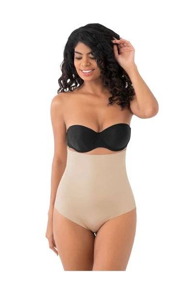 Lazer Kesim Yüksek Bel String Toparlayıcı Tanga Külot Korse - 6
