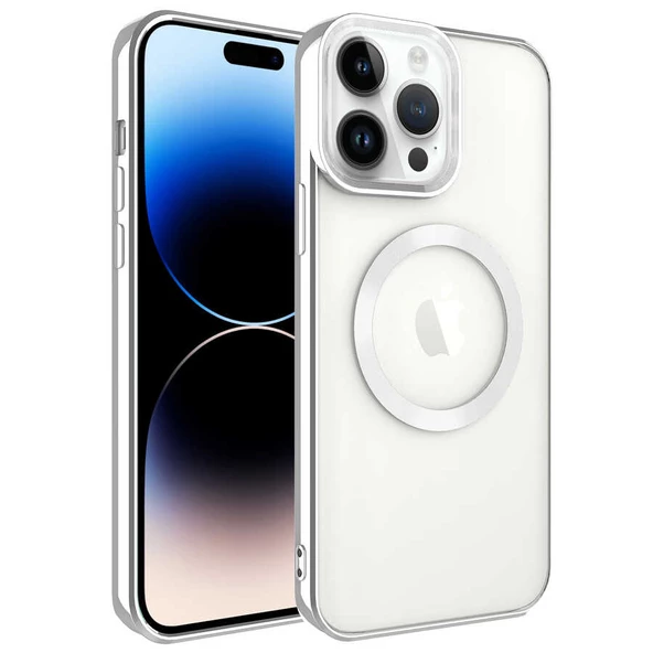 iPhone 14 Pro Kılıf Magsafe Wireless Şarj Özellikli Setro Silikon - 5