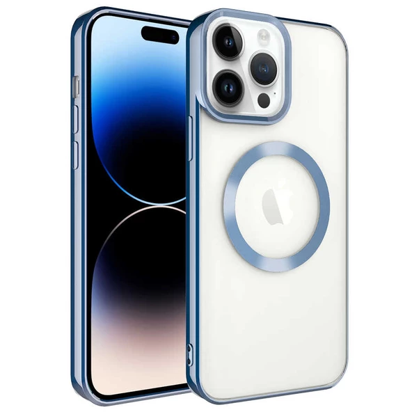 iPhone 14 Pro Kılıf Magsafe Wireless Şarj Özellikli Setro Silikon - 4